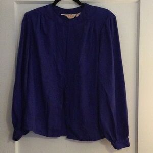 Ceo Blue Vintage 1980s Purple Blouse